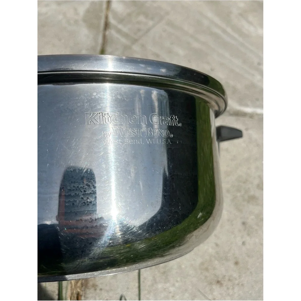Kitchen Craft Americraft 4 Qt Quart Stock Pot Stainless Steel USA With Lid